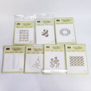 Lot of 7 Stampin Up Sizzix Big Shot Textured Impressions - EUC‎